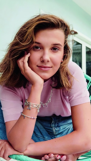 Millie Bobby Brown wearing Pandora jewelry