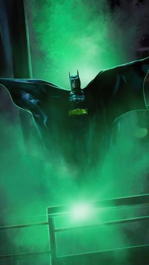 Batman in green smoke 4K