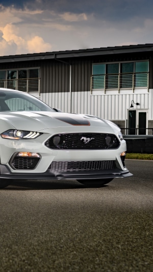 White Ford Mustang Mach-E 4K