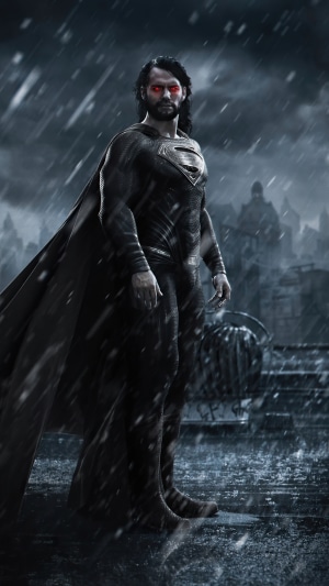 Superman from DC Comics in black suit