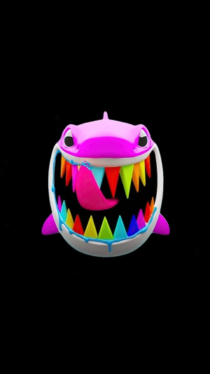6ix9ine Colorful Minimalist Shark Art
