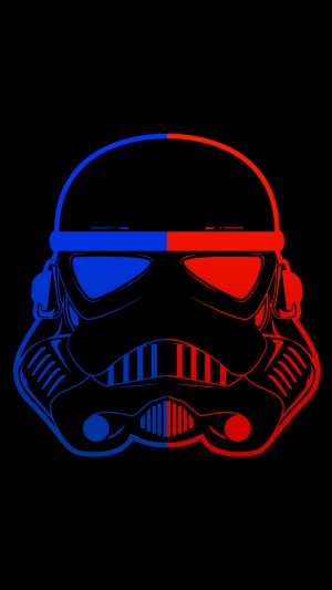Stormtrooper helmet from Star Wars, minimalist design