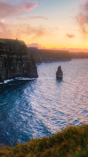 Cliffs of Moher at sunset, Ireland