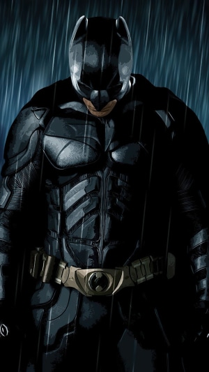 Batman in the Rain Artwork 4K