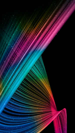 Abstract rainbow light streaks with sparkles 4K