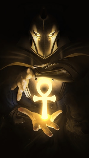 Dr. Fate holding an Ankh