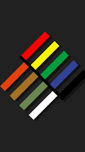 Abstract colorful stripes on dark background