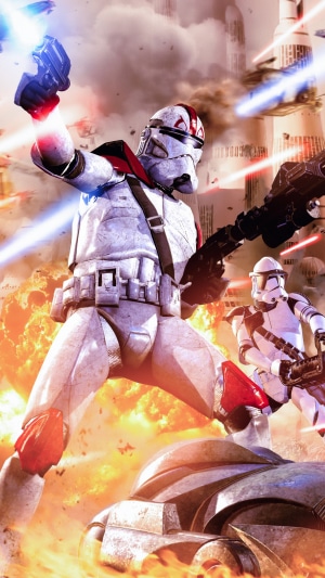 Clone Troopers from Star Wars in battle