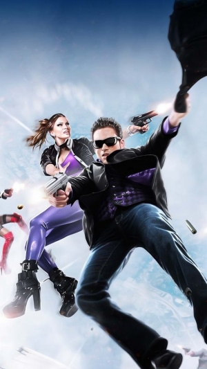 Characters from Saints Row: The Third in action