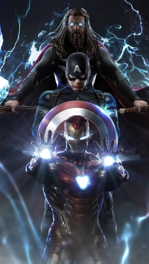 Iron Man, Captain America, and Thor Artwork