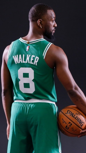Kemba Walker from NBA wearing Boston Celtics jersey