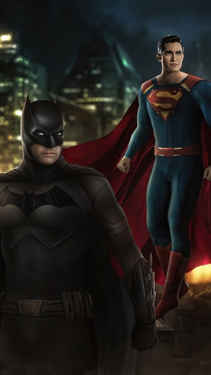 Batman and Superman artwork 4K