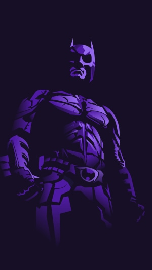 Batman artwork in purple and black