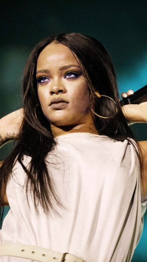 Rihanna performing on stage