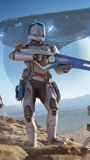 Soldier with rifle in Elite Dangerous 4K
