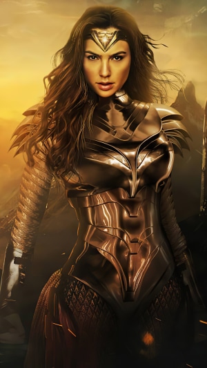 Wonder Woman in golden armor
