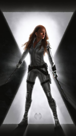 Black Widow Artwork 4K
