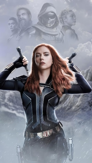 Black Widow and Taskmaster from Black Widow 4K