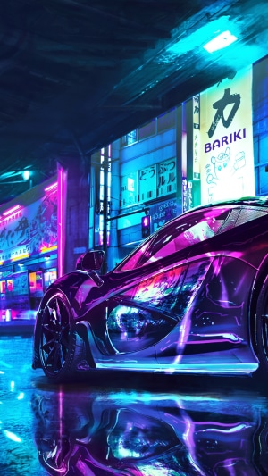 Cyberpunk McLaren P1 Artwork 4K