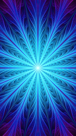 Abstract fractal art in blue and purple 4K