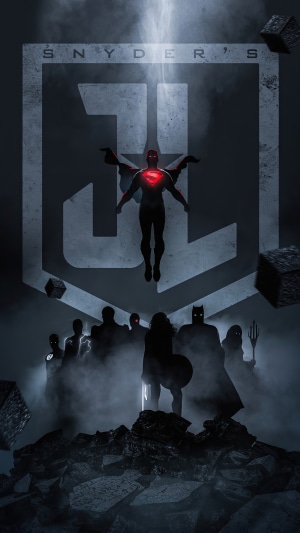 Snyder's Justice League artwork with Superman and heroes