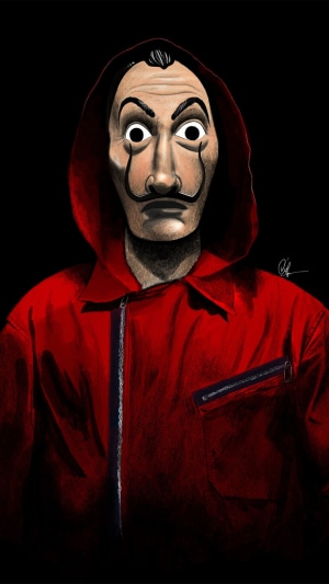 Art of Salvador Dalí mask from Money Heist