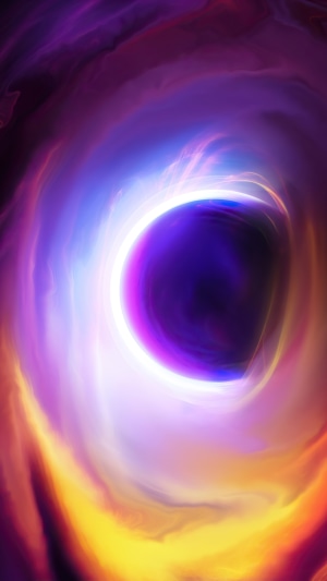Digital art of a black hole with accretion disk