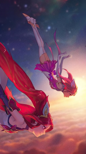 Star Guardian Jinx and Lux from League of Legends