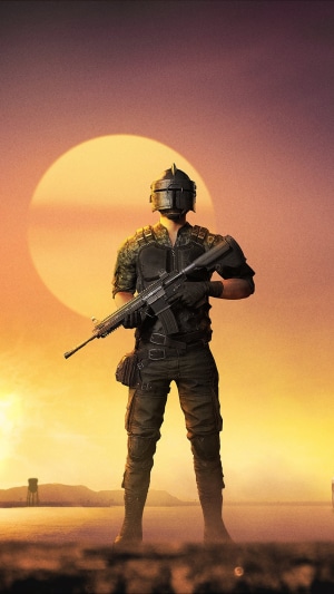 PlayerUnknown's Battlegrounds soldier with rifle