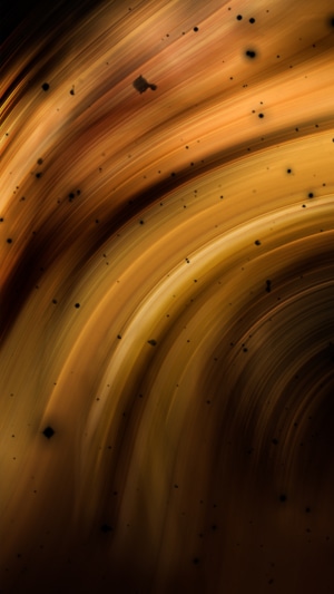 Abstract swirling golden lines with dark specks 4K