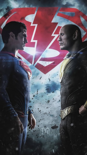 Superman and Black Adam Artwork 4K