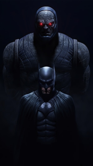 Batman and Darkseid artwork