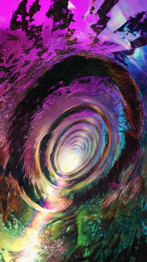 Abstract swirling vortex of colors