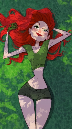 Poison Ivy lying on grass