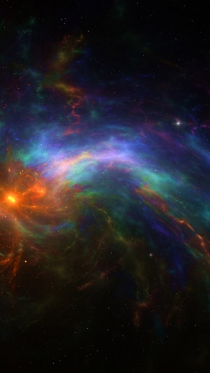 Colorful nebula in deep space 4K