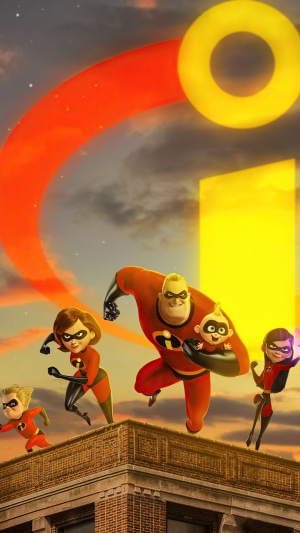 The Incredibles 2 Family on Rooftop