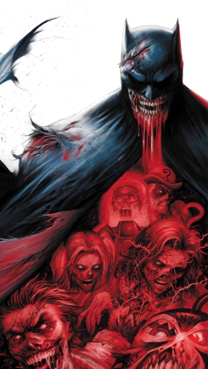Batman and zombie villains artwork