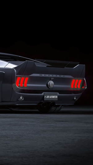 Ford Mustang rear view 4K