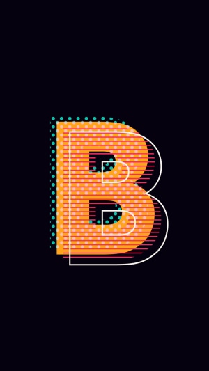 Letter B logo 4K