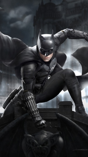Batman in a dark city