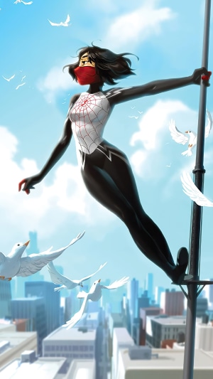Silk from Marvel artwork 4K