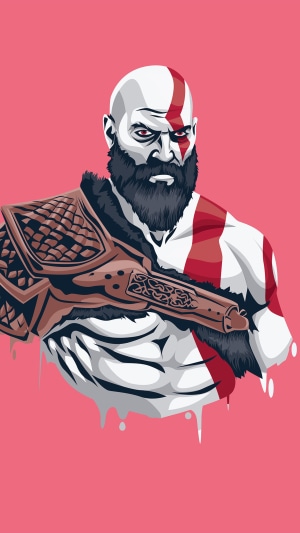 Kratos from God of War artwork