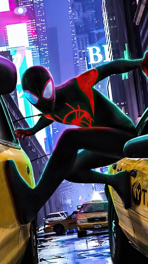 Spider-Man (Miles Morales) on New York City street