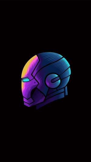 Iron Man Helmet Artwork 4K