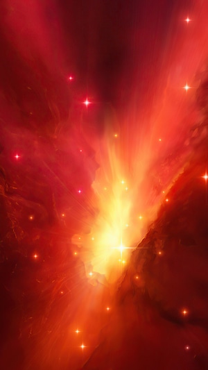 Digital art of a vibrant nebula with stars