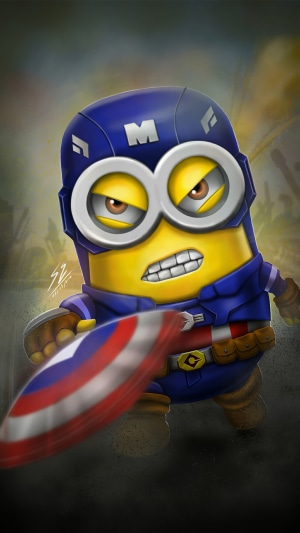 minions, captain america, superheroes, artwork, hd, 4k, artstation HD ...