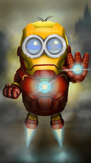 Minion as Iron Man artwork