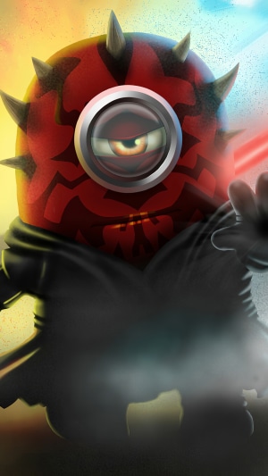 Minion as Darth Maul from Star Wars artwork