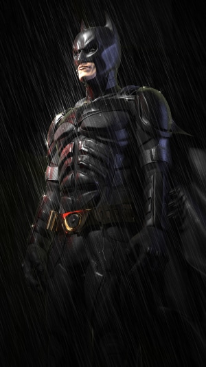 Batman in the rain