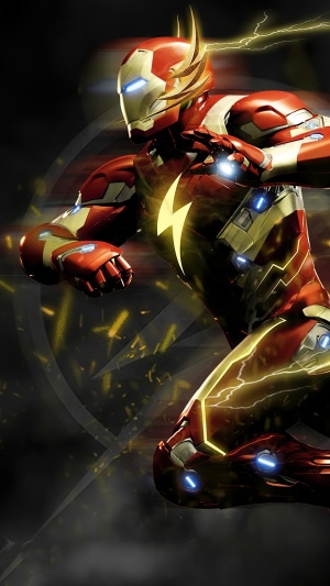 Iron Man Flash Hybrid Suit Artwork